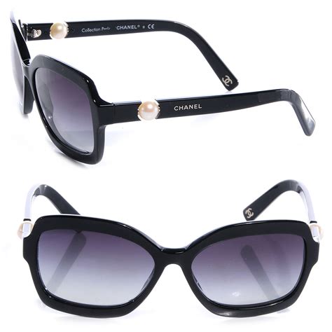 black chanel pearl sunglasses|coco chanel sunglasses outlet.